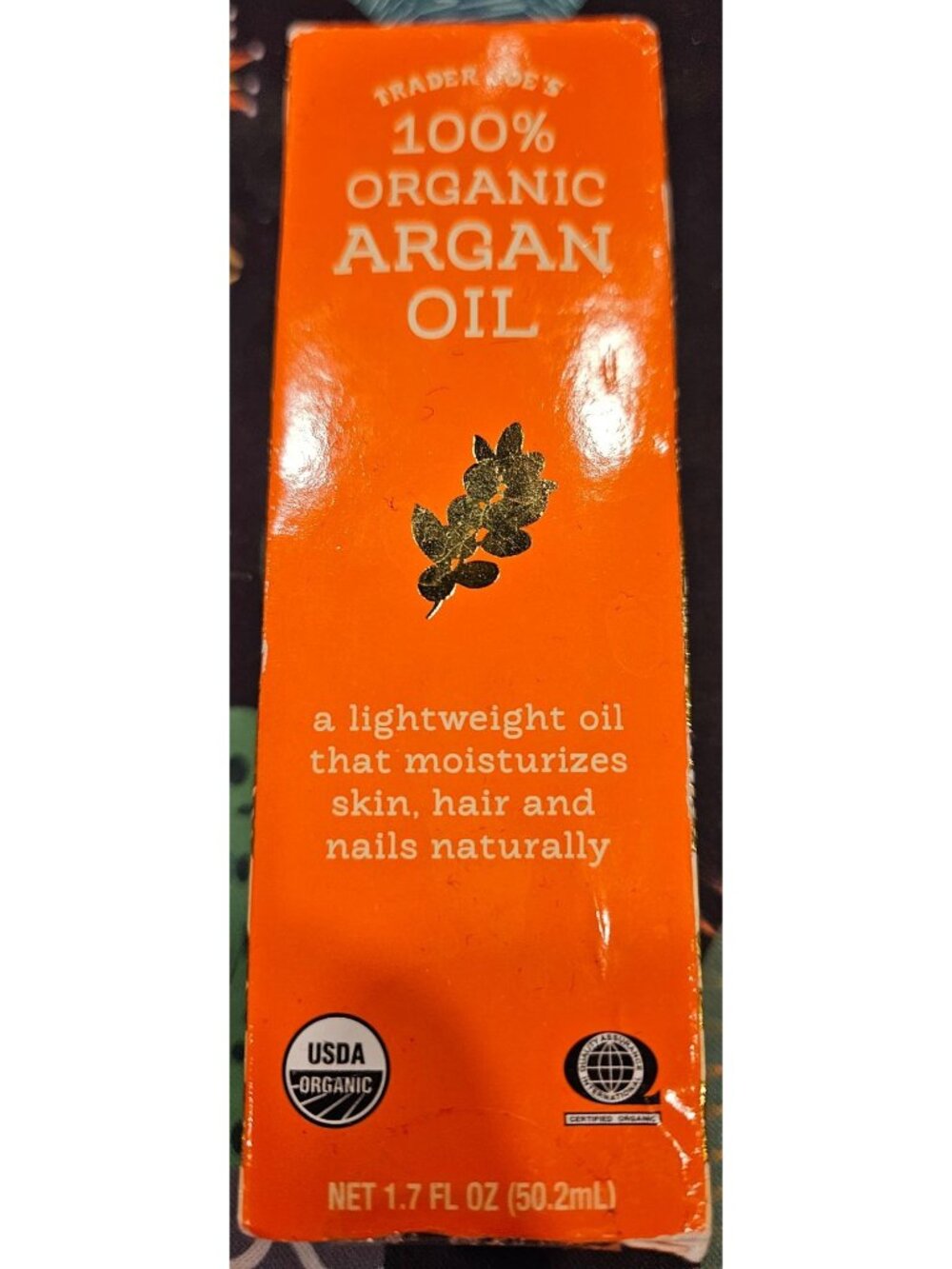 Trader Joes 100% Organic Argan Oil 1.7 Fl Oz Lightweight Moisturizer
